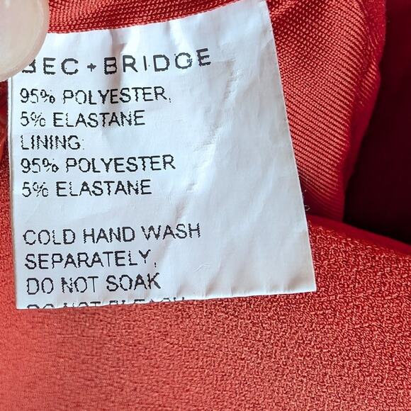 Bec + Bridge Ella Flame Orange Cutout Slit Midi Sleeveless Dress, size 10 - Picture 9 of 14